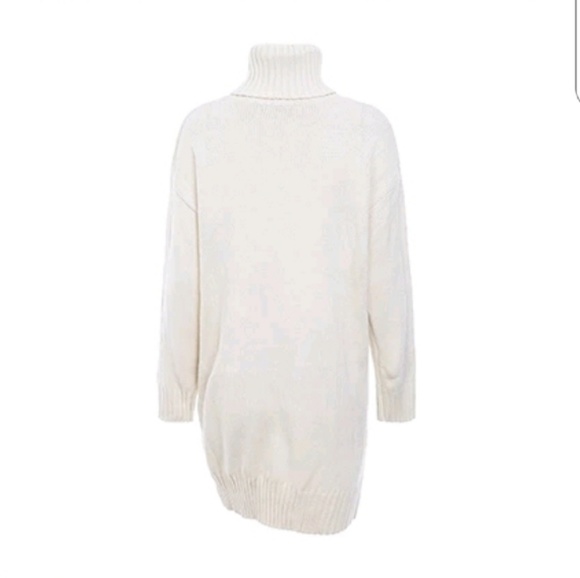 New Elegant Turtleneck Women Sweater Dress - Picture 6 of 8